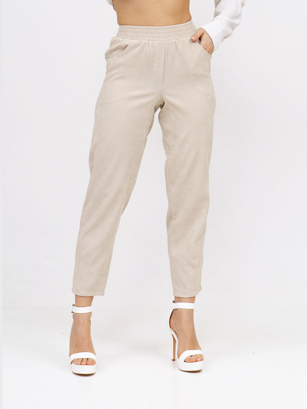Брюки женские, цвет бежевый