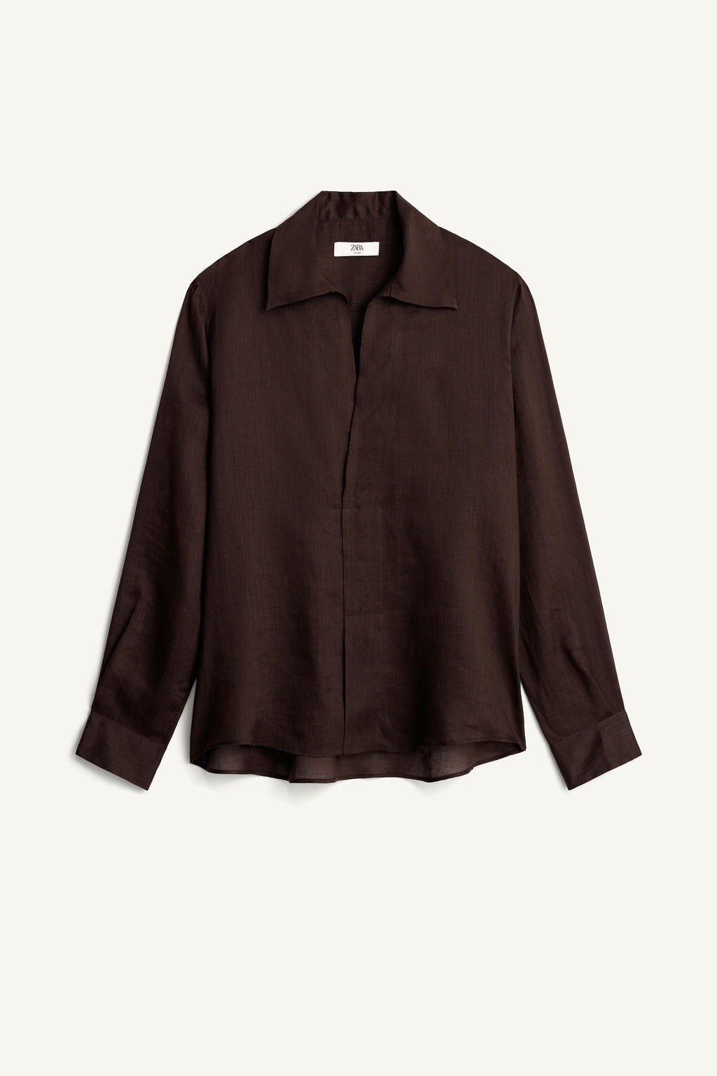 CAMISA POLO RELAXED FIT RAMIO - LYOCELL / Marr?n - Zara фото 6