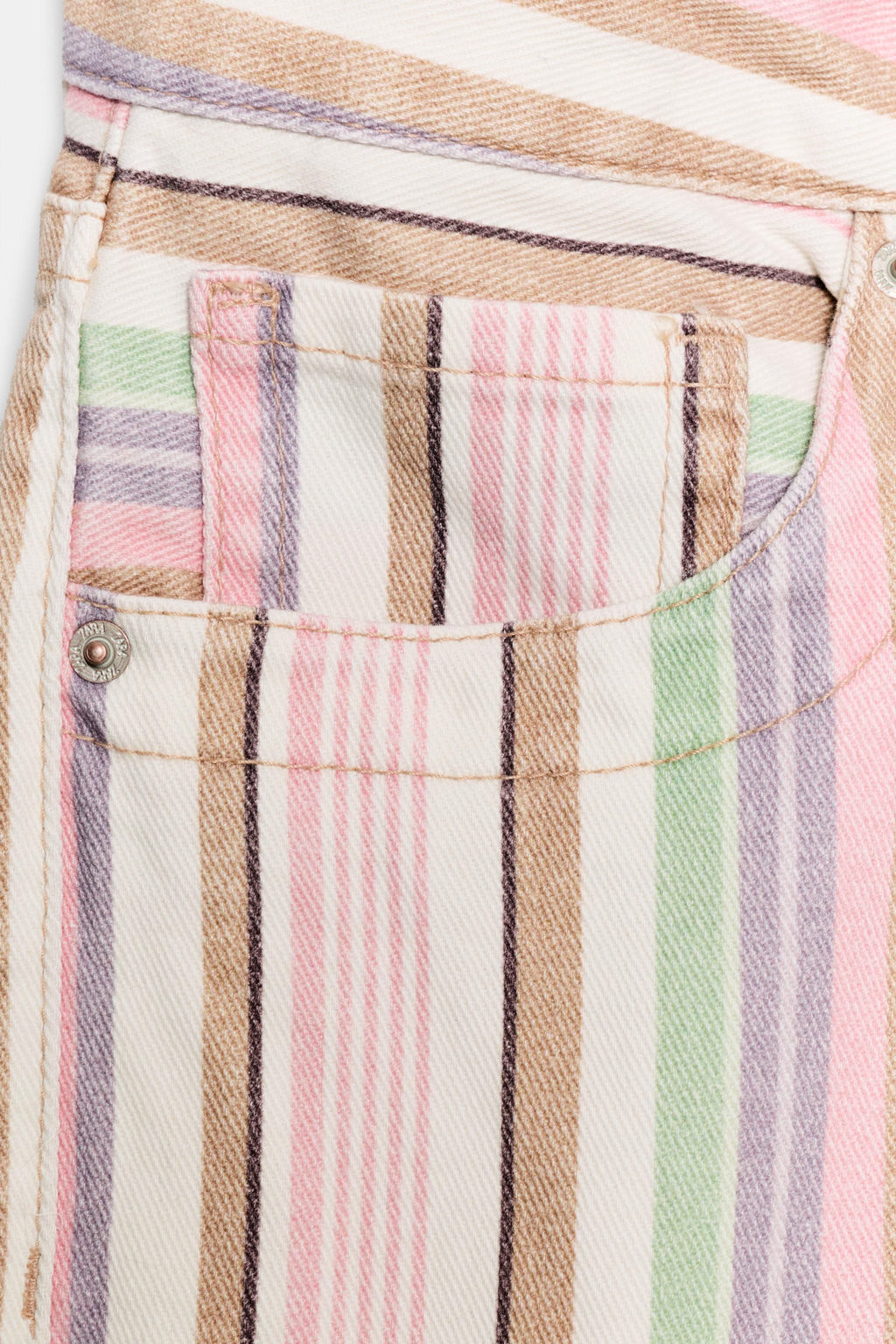 JEANS TRF WIDE LEG TIRO BAJO RAYAS / Rayas