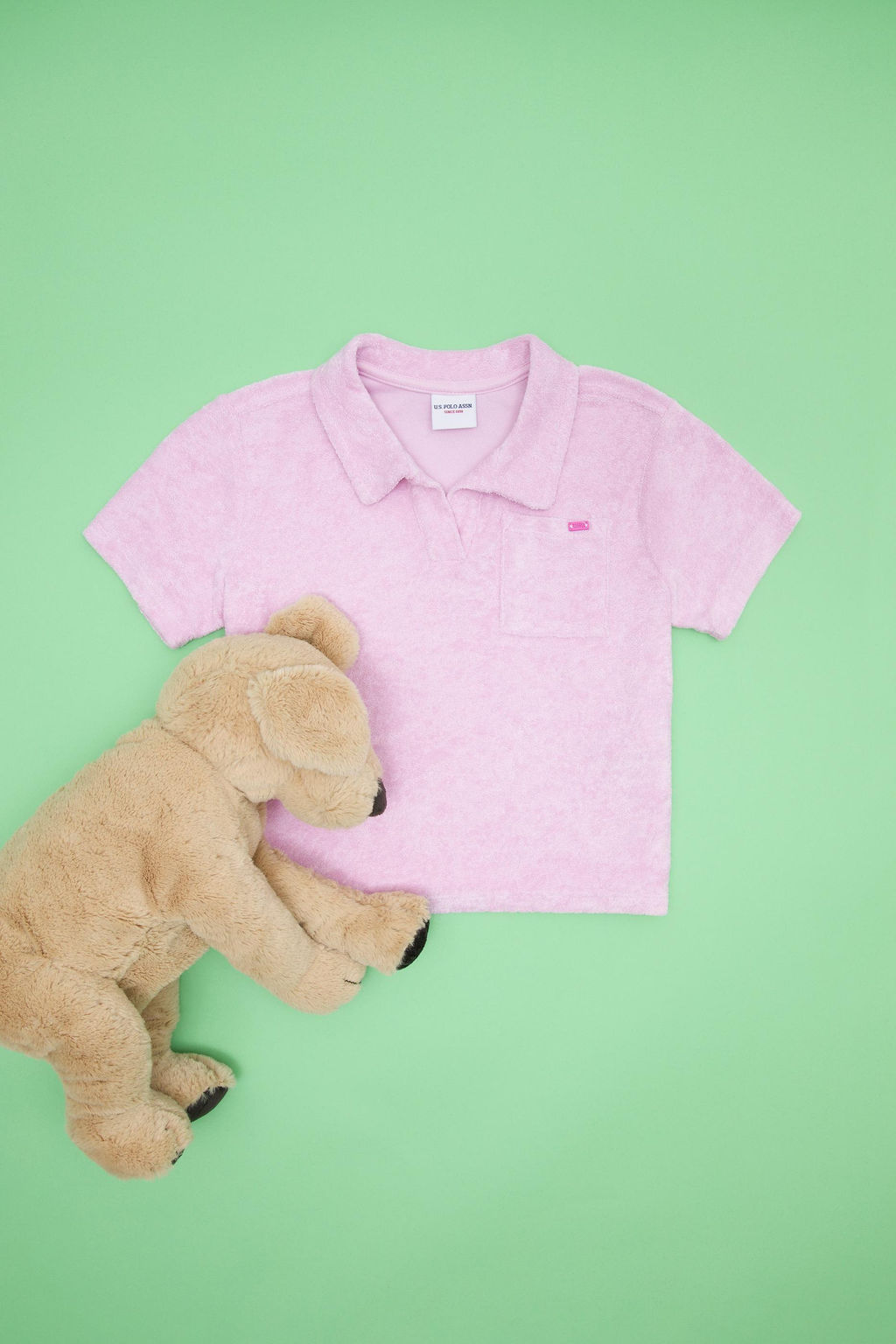 U. S. Polo Assn Футболка-поло с воротником Магнолия для девочек - U.s. polo assn фото 2