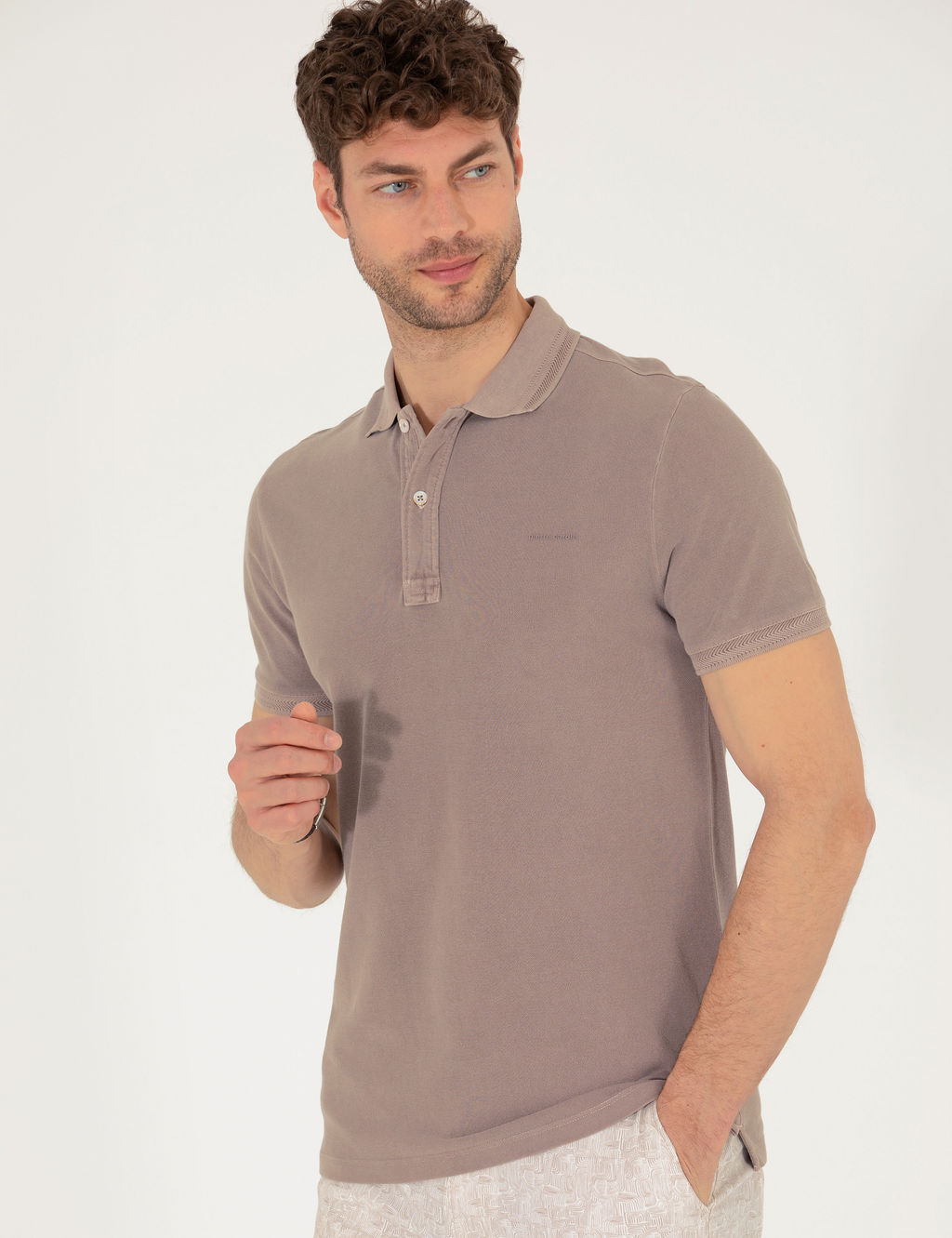 Vizon Slim Fit Dokulu Polo Yaka Ti__rt