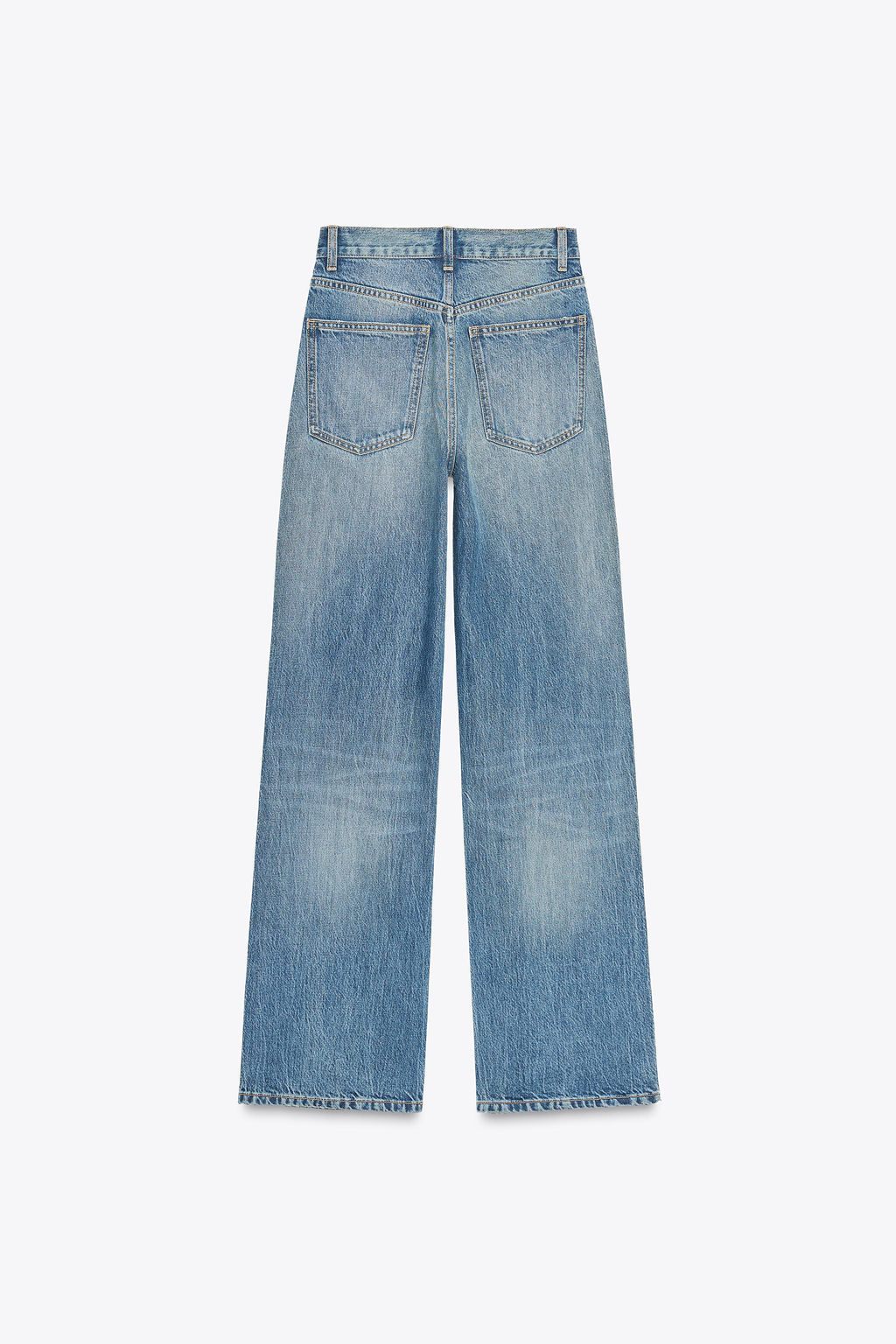 TRF WIDE-LEG HIGH-WAIST FULL-LENGTH JEANS - Zara фото 17