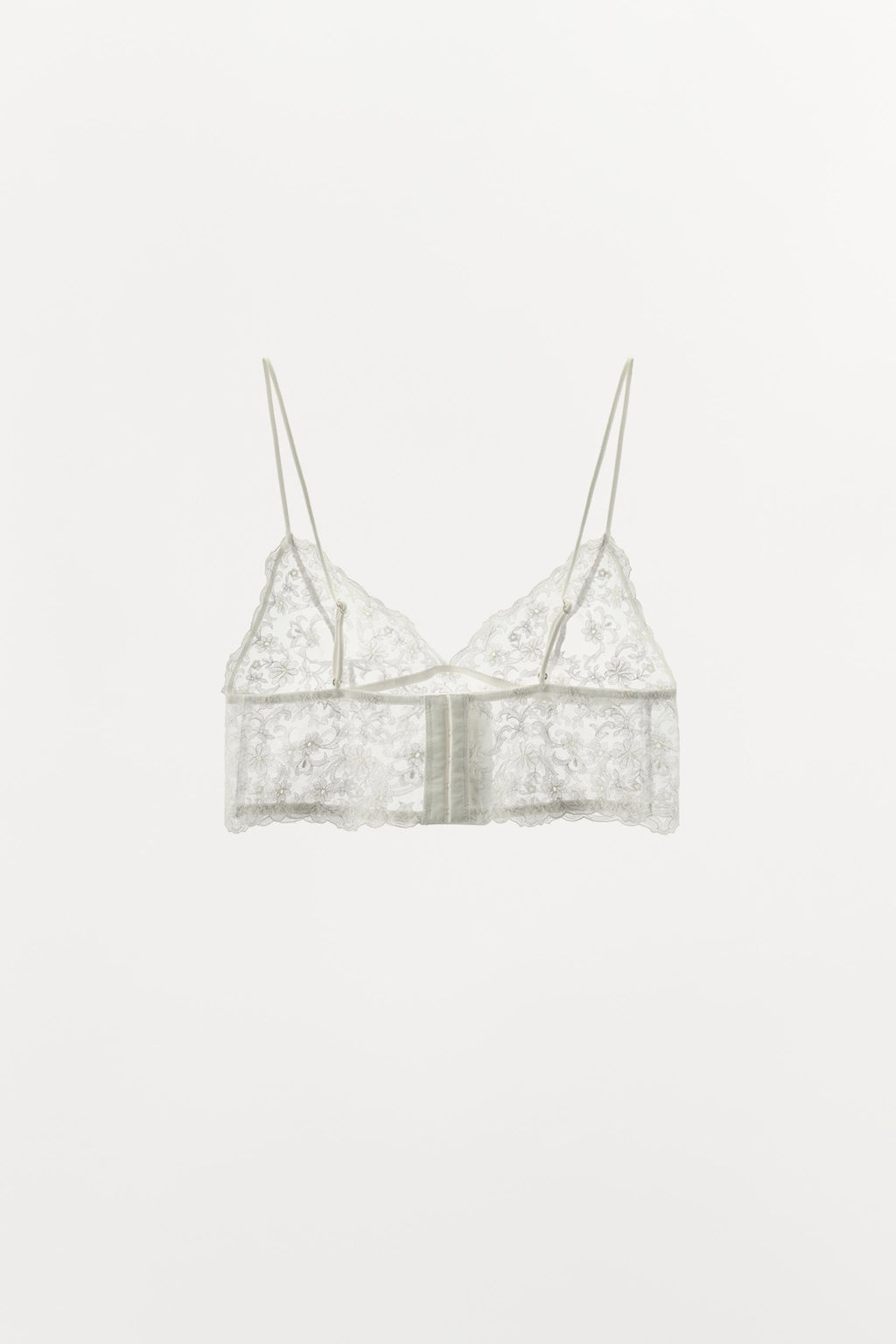 EMBROIDERED LACE BANDEAU BRALETTE - Zara фото 4