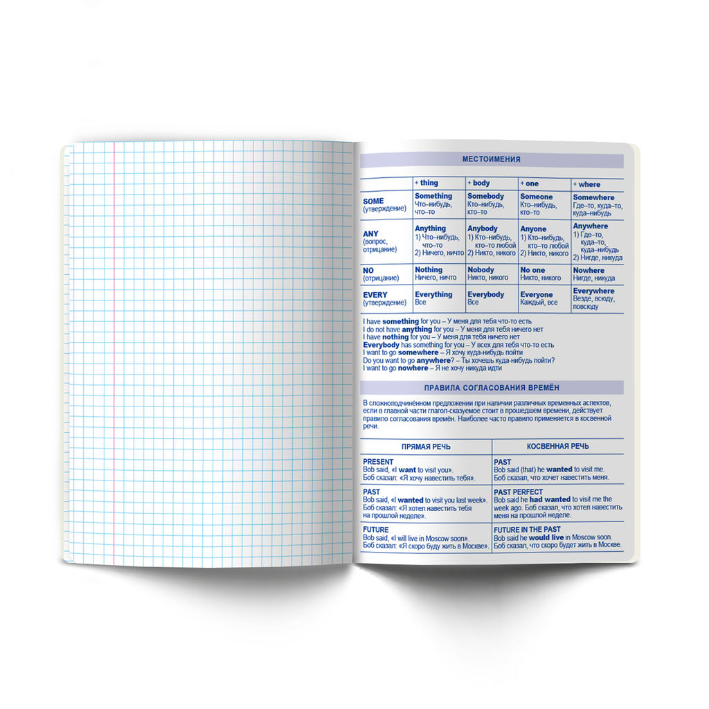 Светоч Т141 Тетрадь со справочным материалом На задней парте, выбор.лак, A5 48 л. на скобе 65 г/кв.м , белизна 100 % 10 шт. , клетка 01299 На задней парте Английский язык фото 6