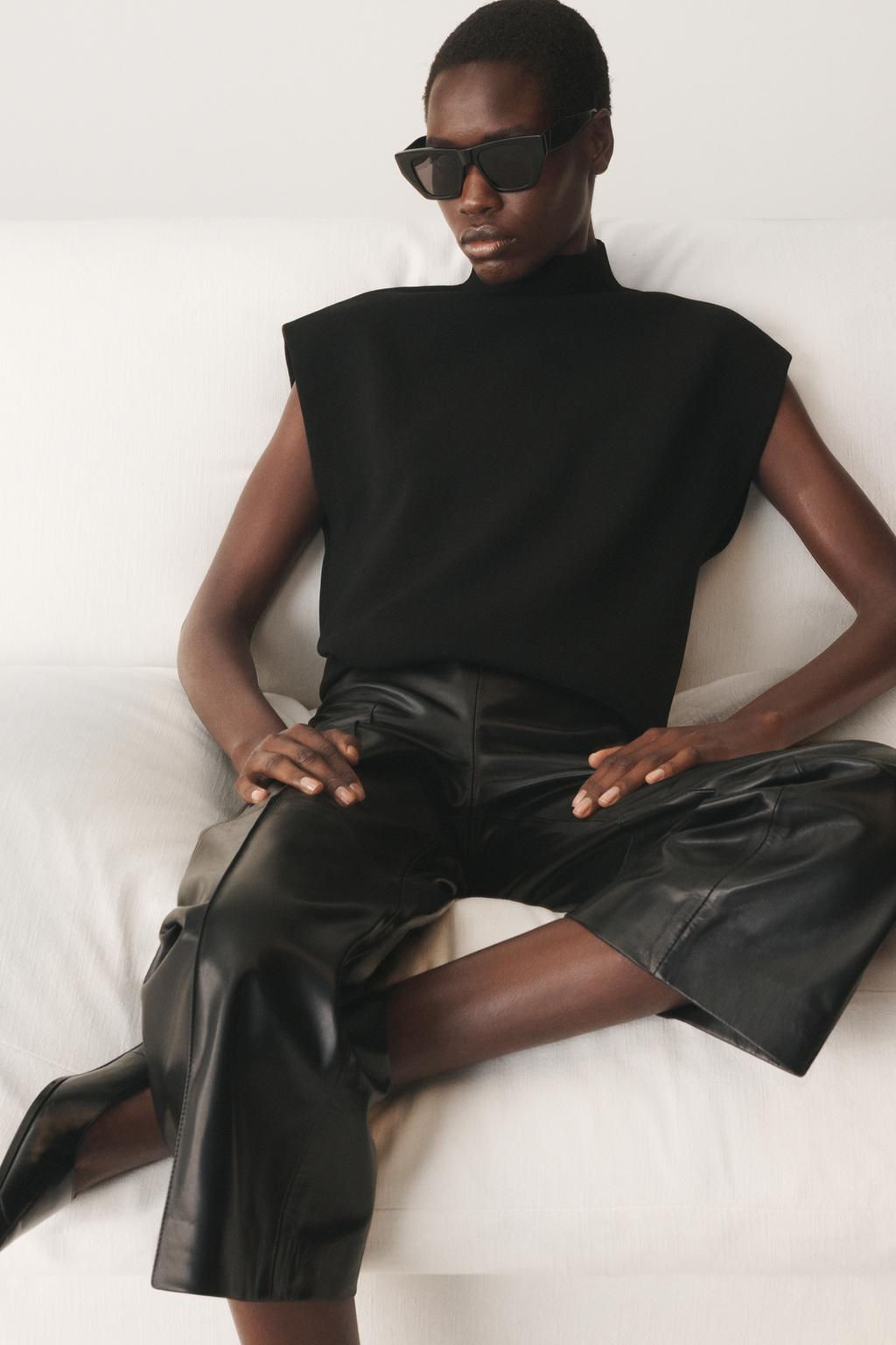 LEATHER TROUSERS WITH SEAM DETAIL 50TH ANNIVERSARY - Zara фото 2