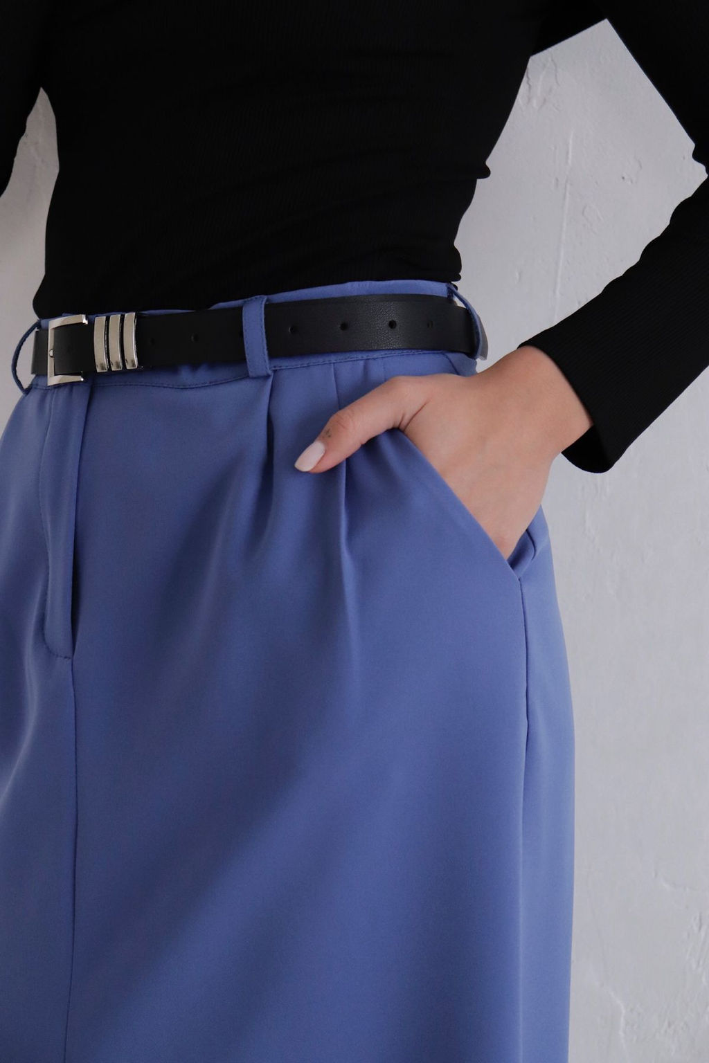 11267 Юбка миди-макси голубая - Martichelli фото 14