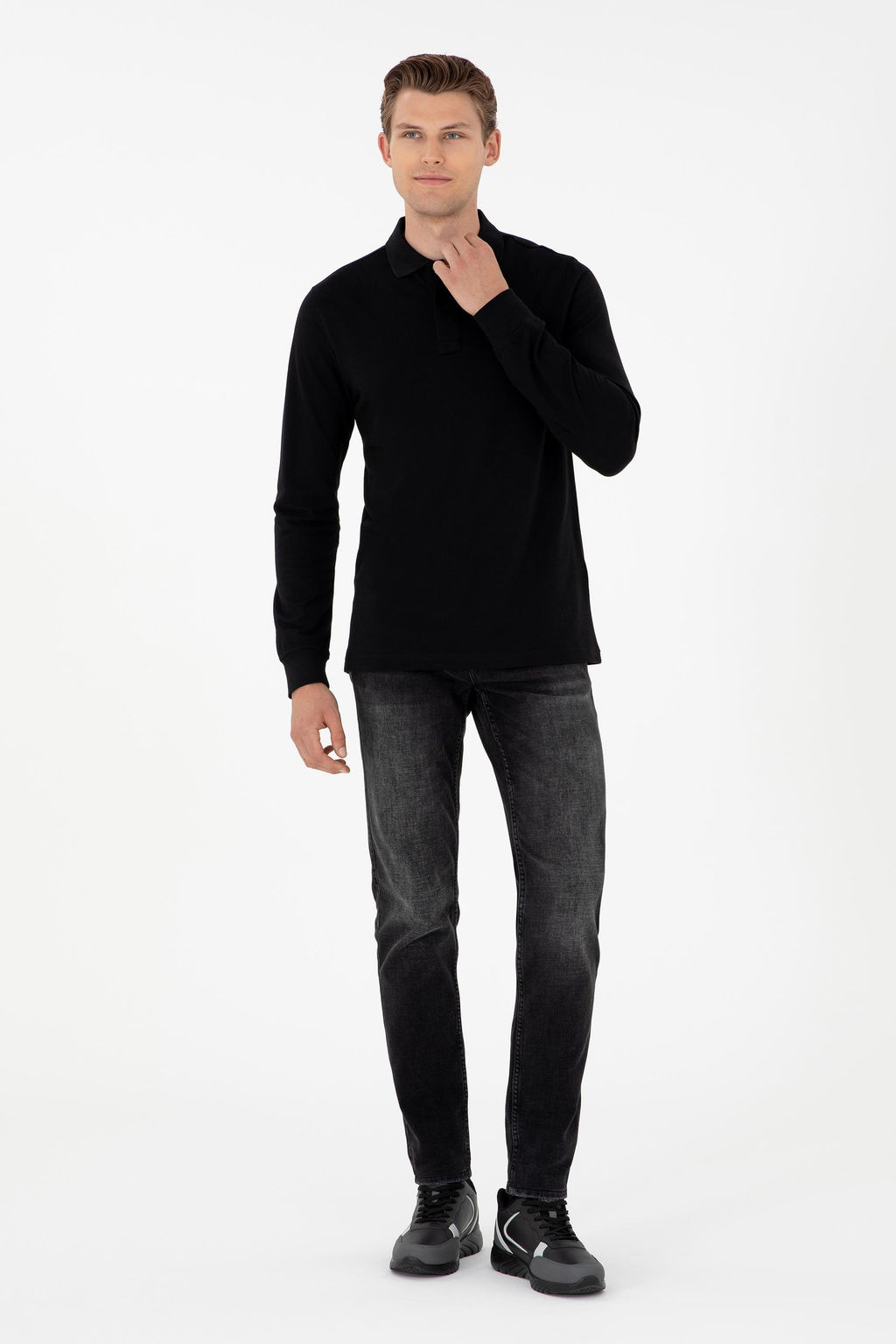 Мужской черный базовый свитшот Неожиданная скидка в корзине - U.s. polo assn фото 4