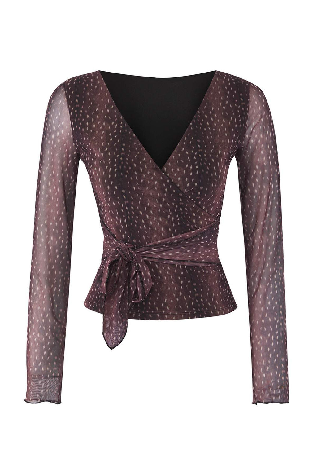 Teen Kahverengi Animal Anvelop Fitted/Vucuda Oturan Orme Bluz TWOAW26BZ00226 - Trendyolmilla фото 5