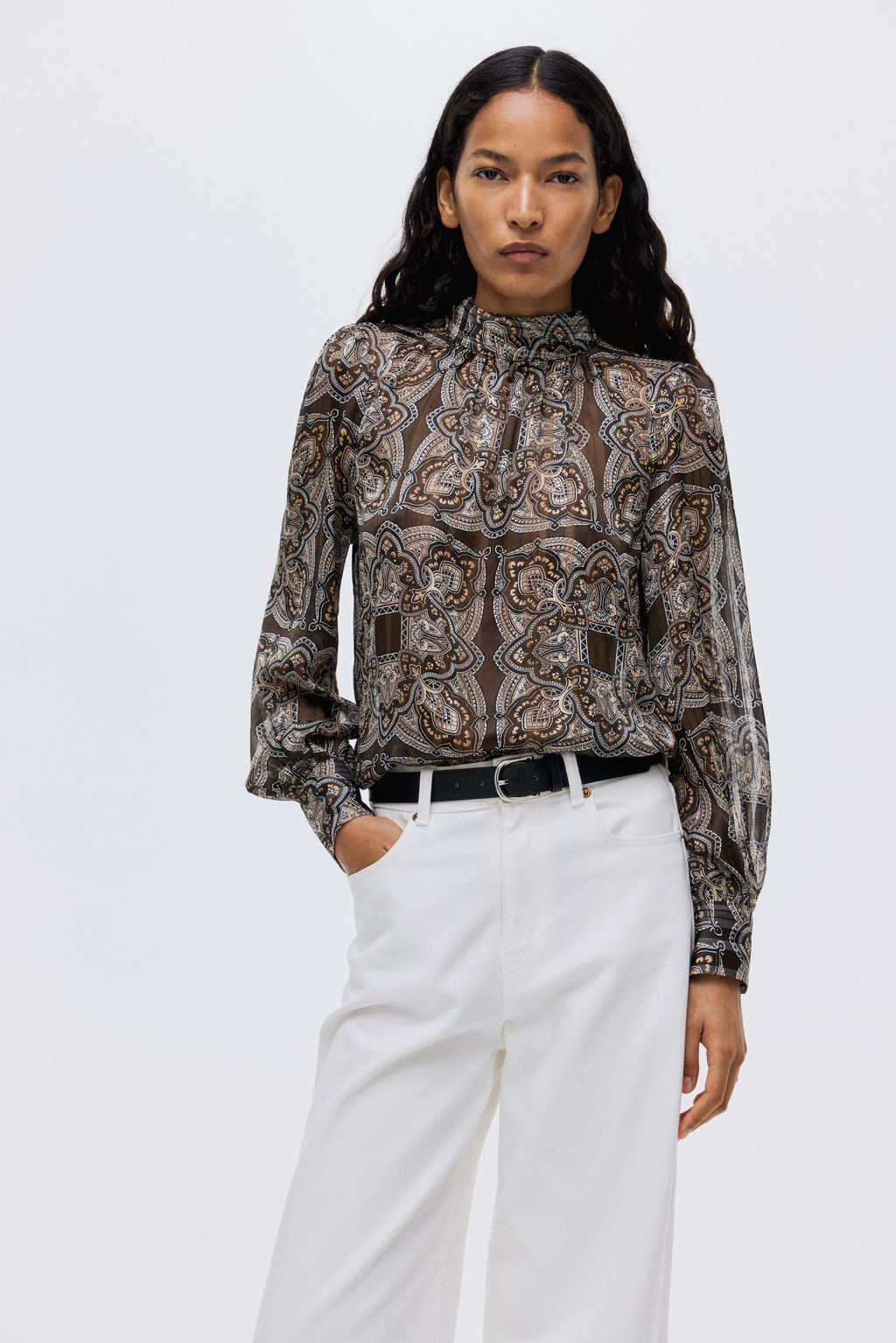 Stand-collar blouse - H&m фото 5