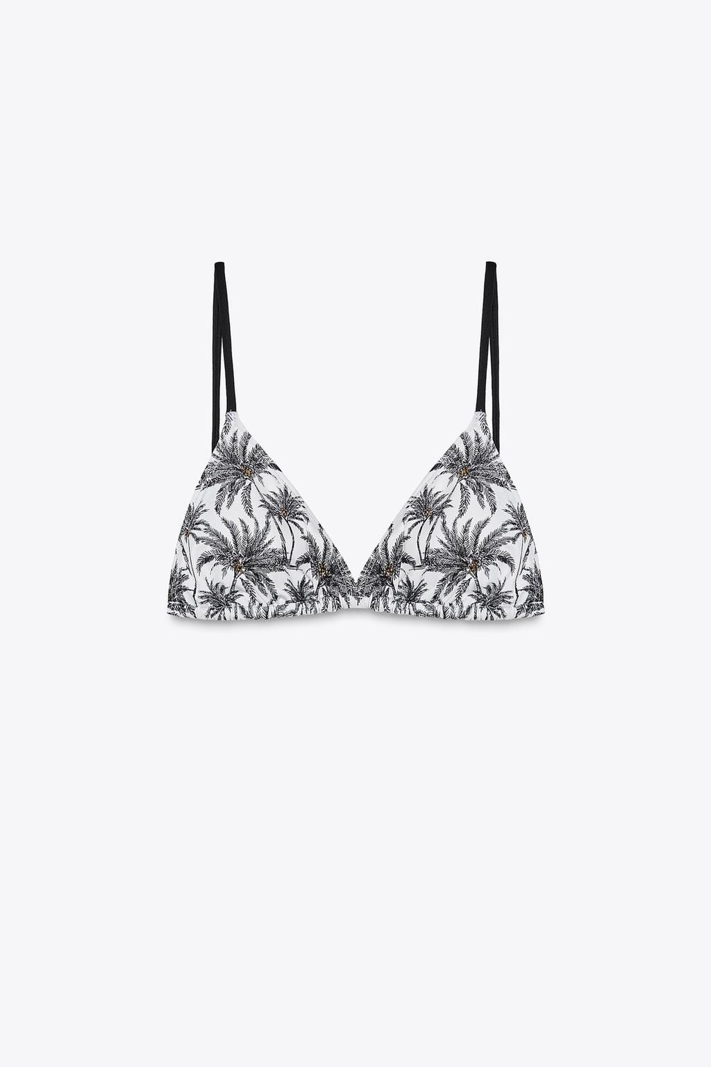 PALM TREE PRINT BIKINI TOP - Zara фото 5