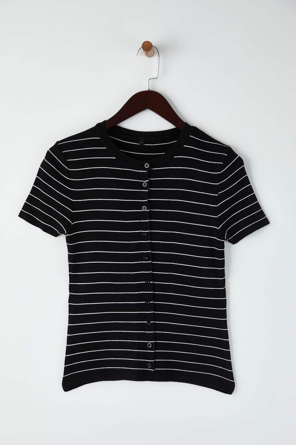 Trendyolmilla Lacivert Bisiklet Yaka Triko Ince Bluz TWOSS25BZ00300  фото 9