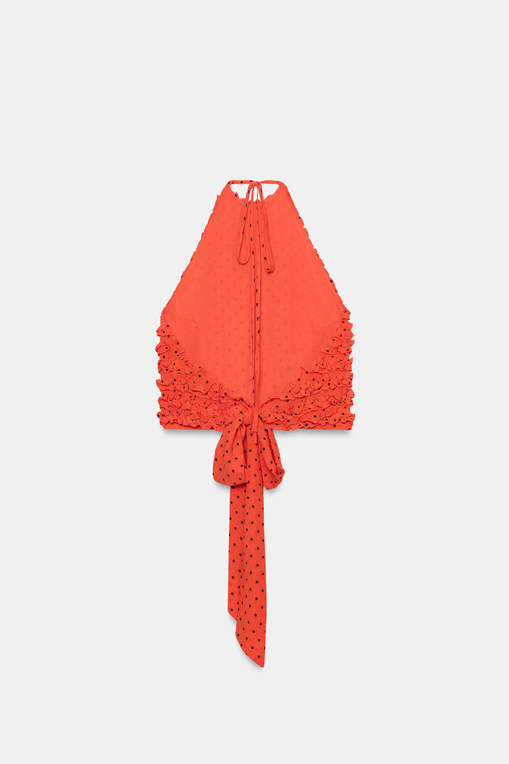 TOP HALTER VOLANTES LUNARES / Rojizo - Zara фото 9