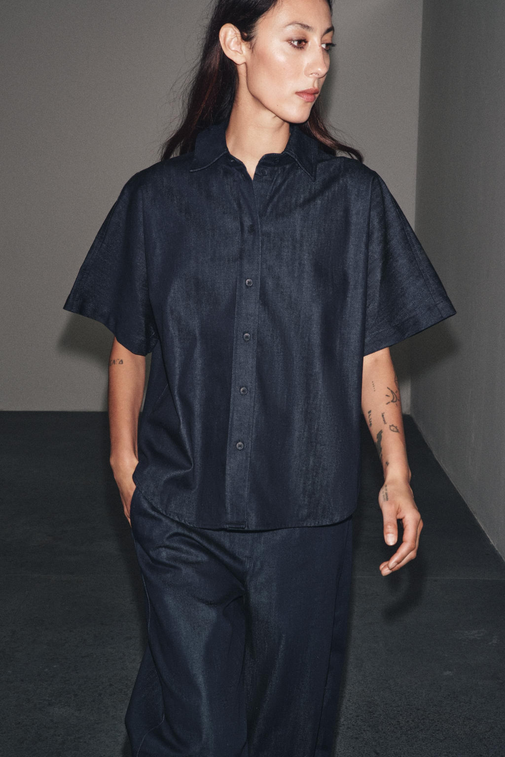 ZW COLLECTION DENIM SHIRT - Zara фото 3