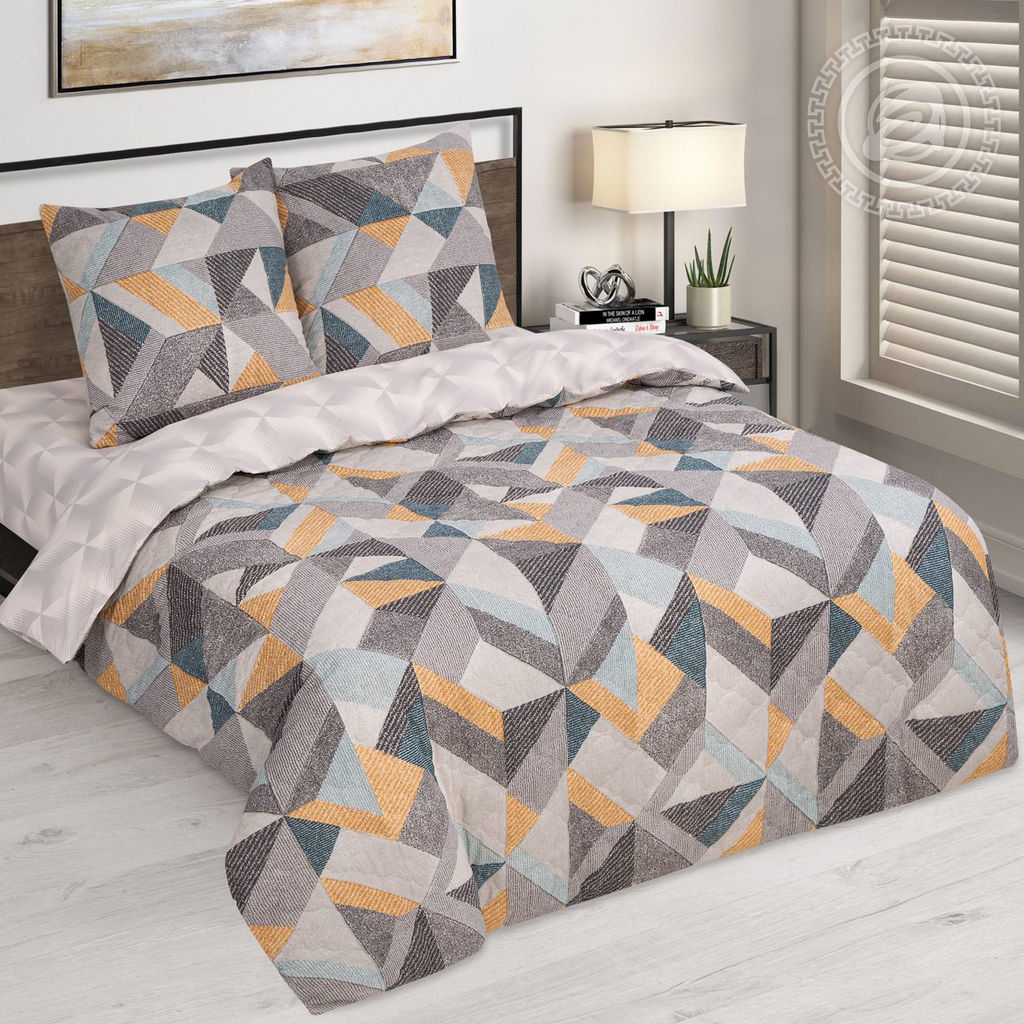 Постельное белье Дельта (поплин зима-лето) 2 сп. с Евро/Пододеяльник стеганый (молния): 1 шт. - 215*175; Простыня: 1 шт. - 215*240; Наволочка (клапан): 2 шт. - 70*70; Зима - лето