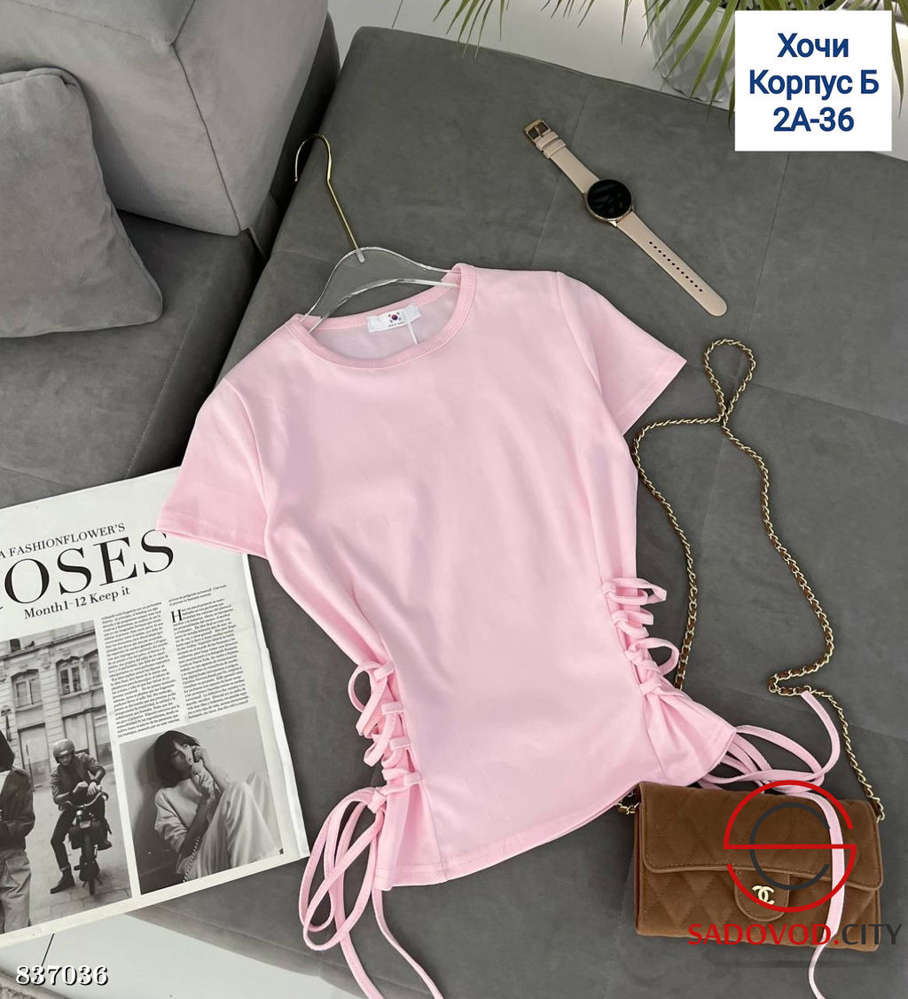 Футболка женская однотонная - Bruno фото 3