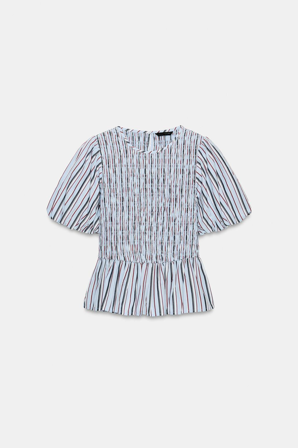 STRIPED SMOCKED TOP - Zara фото 6