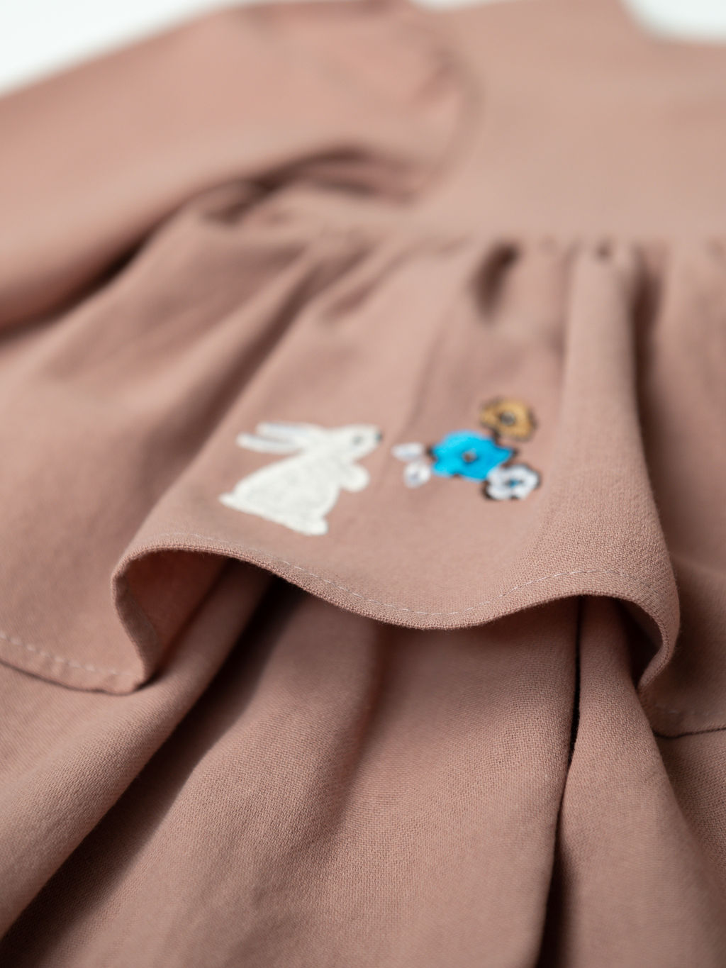 Платье хлопковое сухая роза, розовый - Lesi kids фото 21