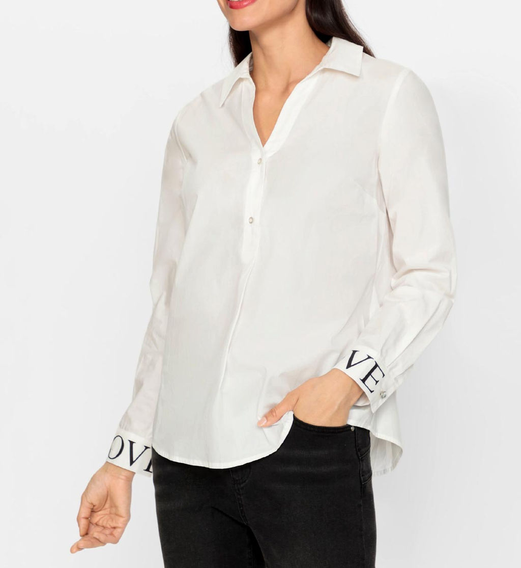 Блузка рубашечного кроя, экрю - Heine фото 3