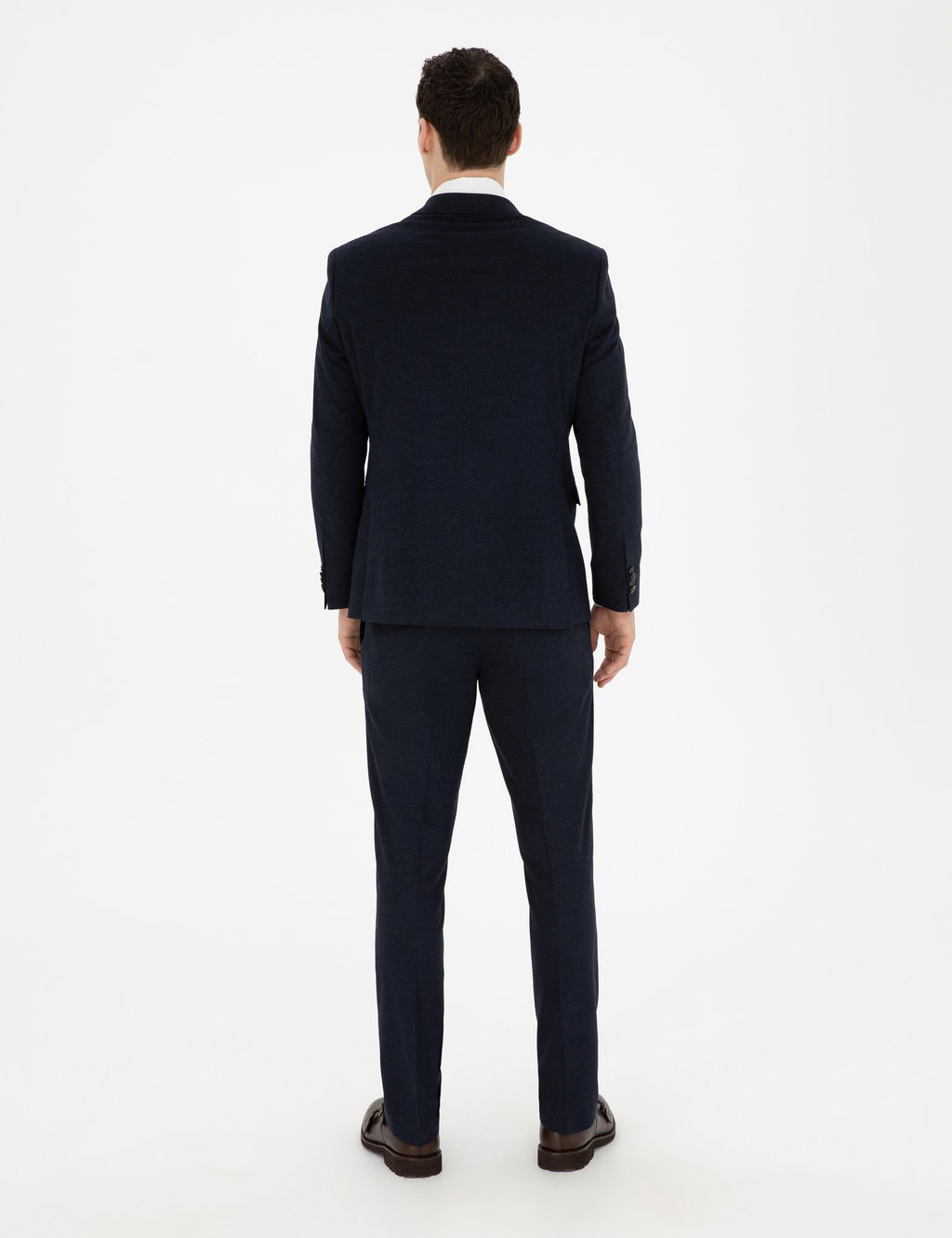 Lacivert Slim Fit Tak_m Elbise