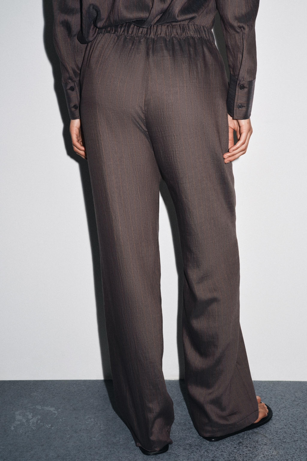 ZW COLLECTION STRIPED PYJAMA TROUSERS - Zara фото 3