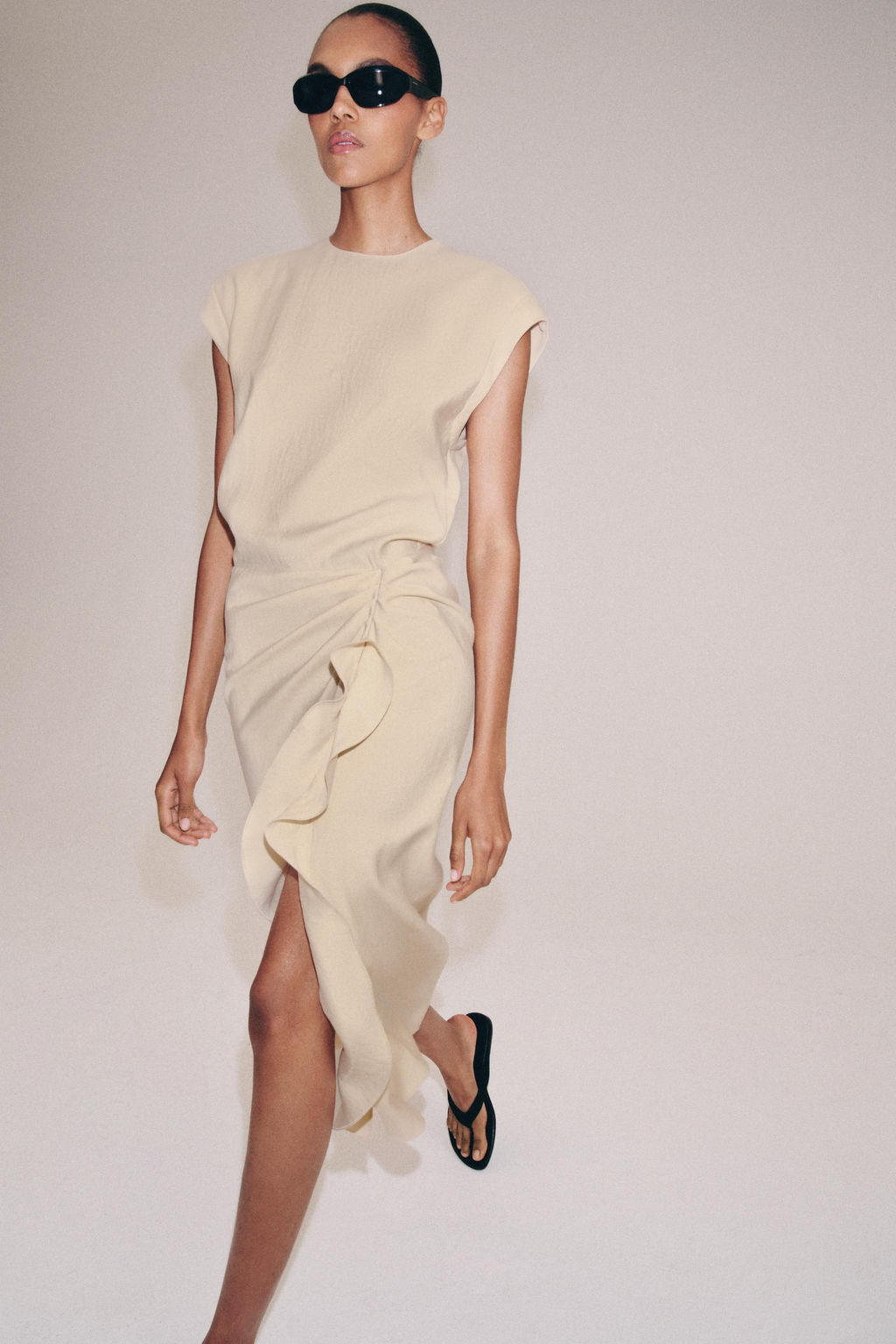 VESTIDO MIDI VOLANTES ZW COLLECTION / Crudo medio - Zara фото 10
