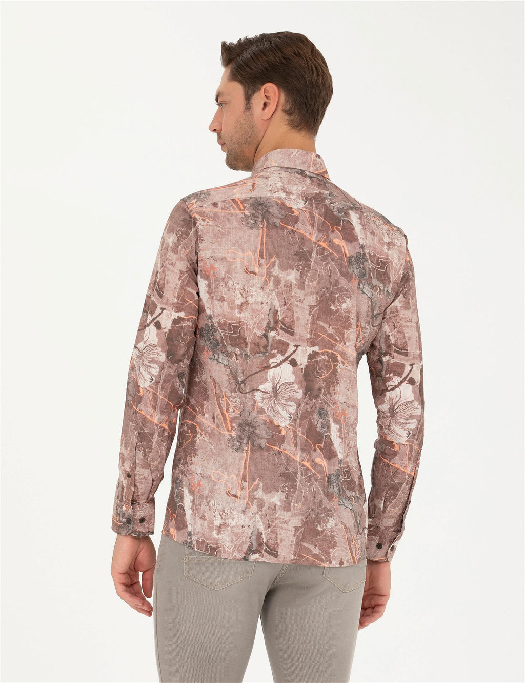 A__k Kahverengi Slim Fit Uzun Kollu G_mlek - Pierre cardin фото 5