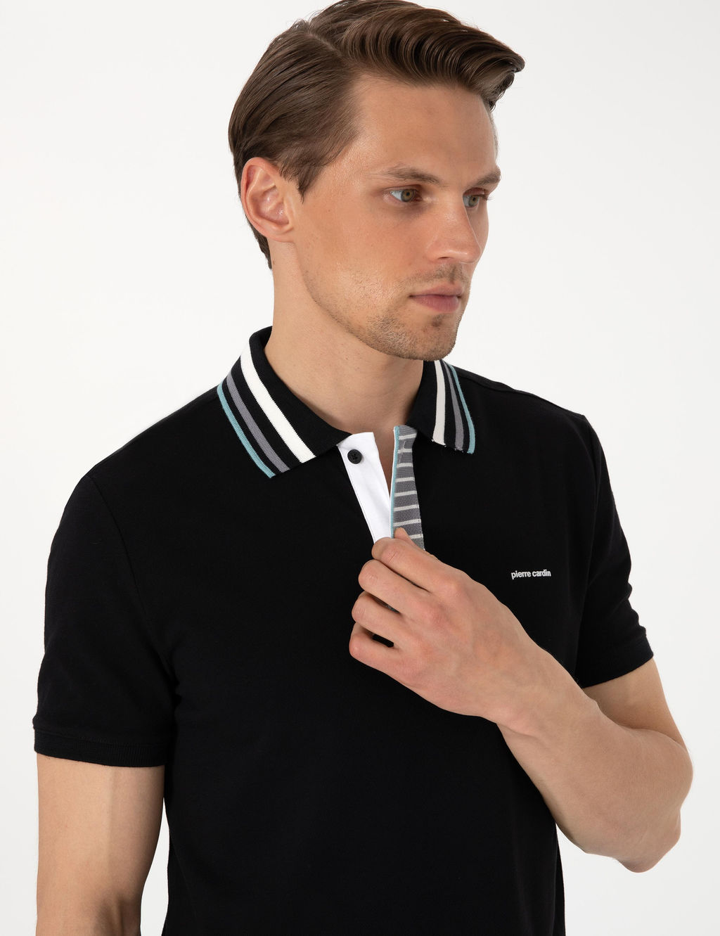 Siyah Slim Fit Ti__rt