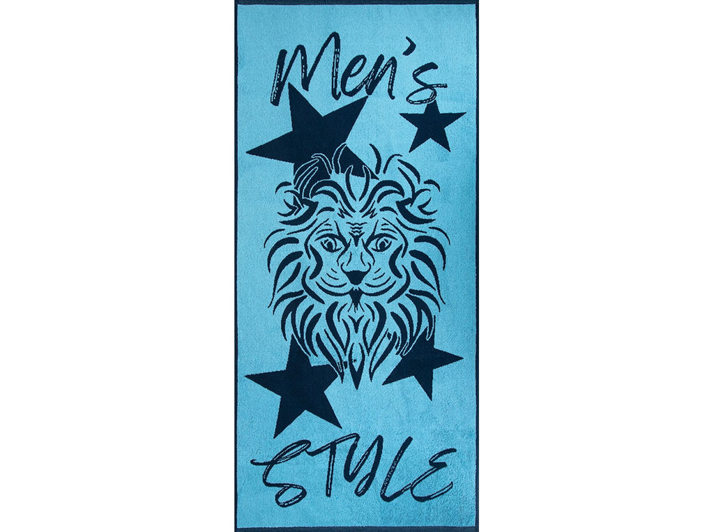 6с102.411ж1 Стиль льва(т.синий2) Полотенце махровое 67х150см