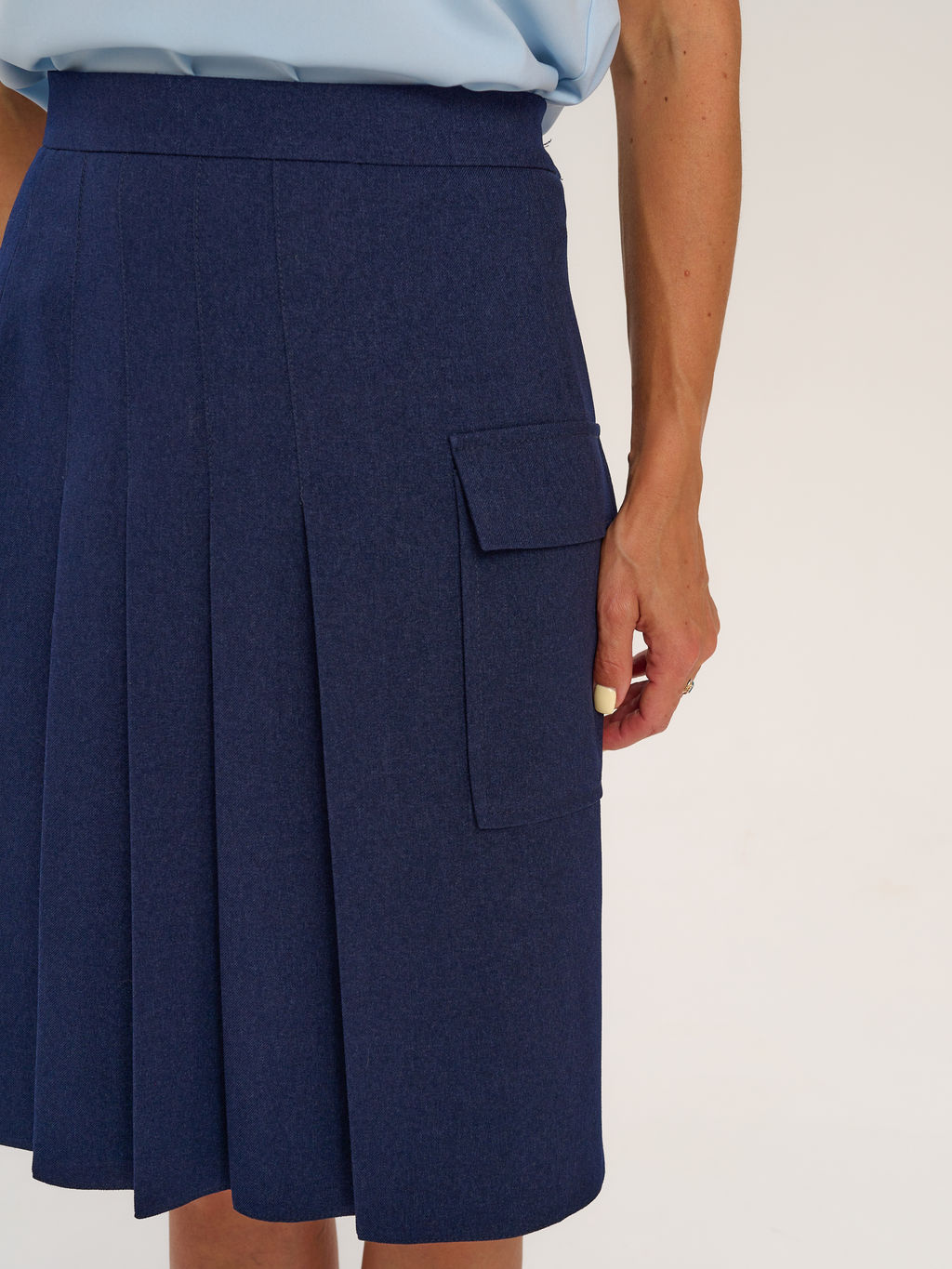 юбка из костюмной ткани с добавлением шерсти - Трика фото 5