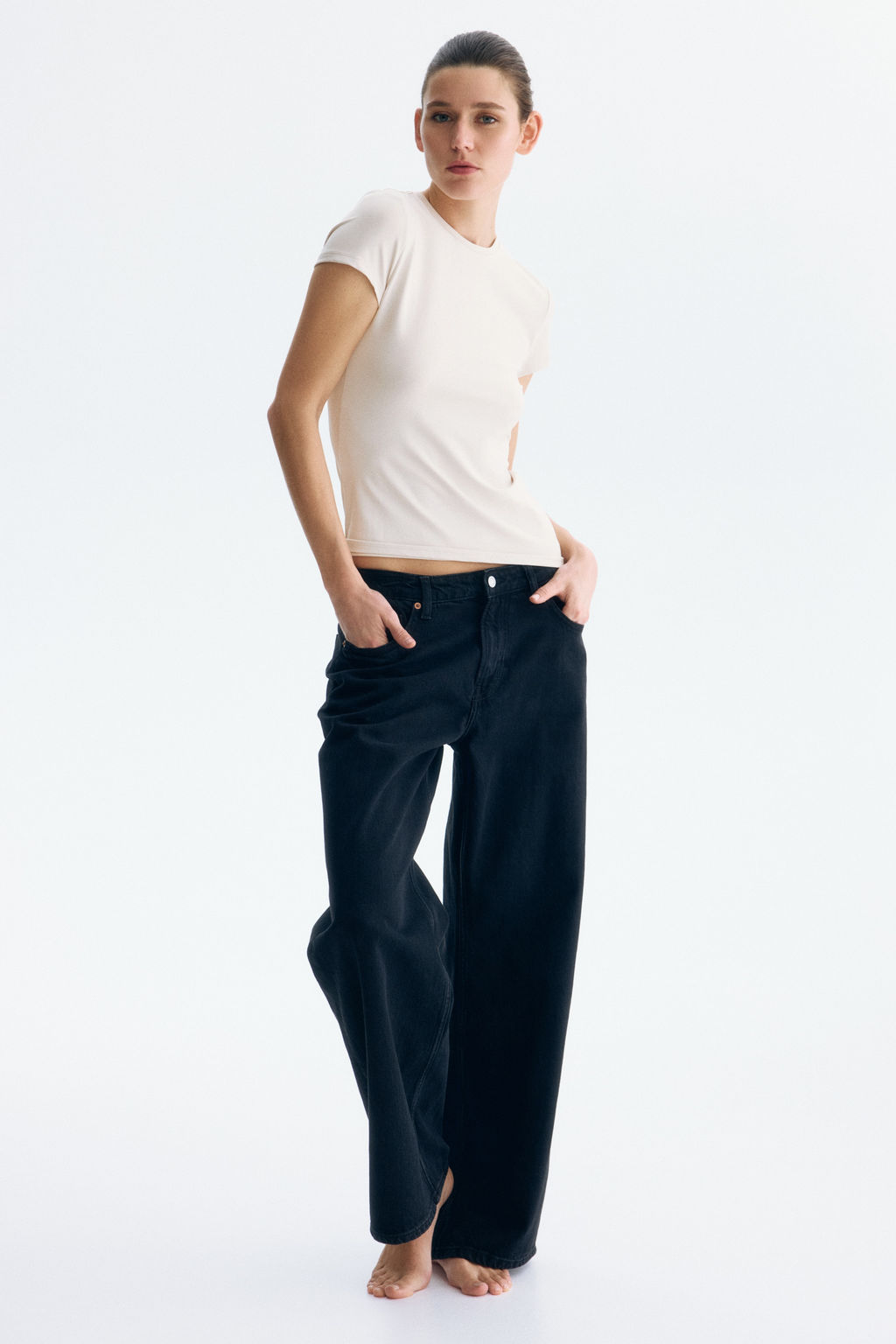 Camiseta entallada de microfibra - H&m фото 9