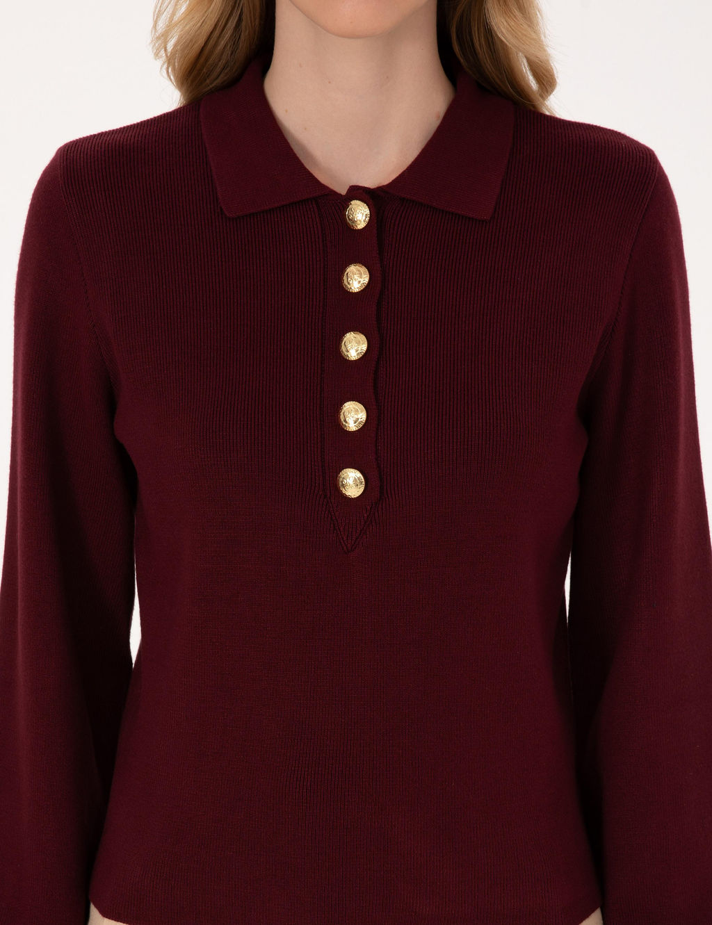 Vi_ne Slim Fit Polo Yaka Kazak