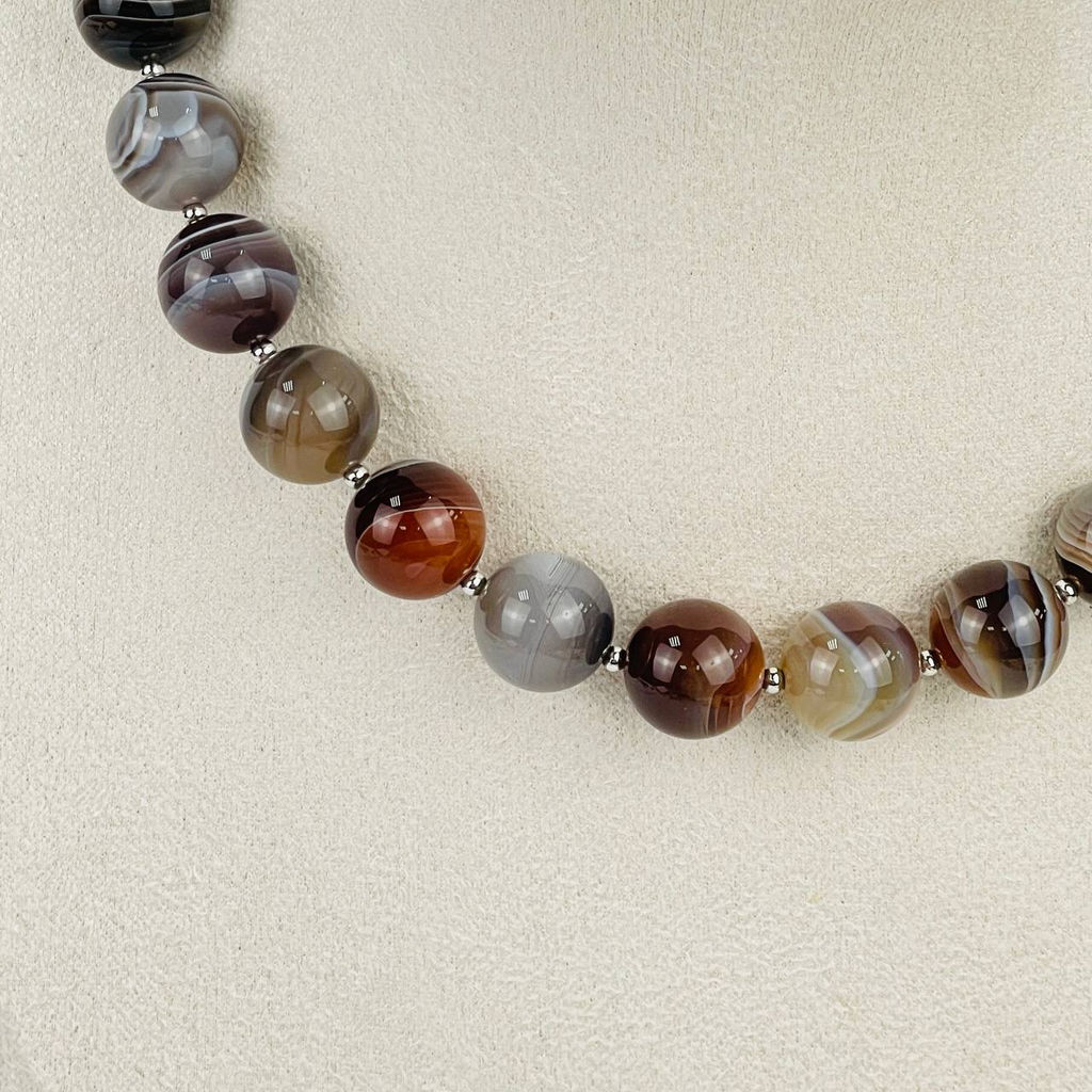 Колье из ботсванского Агата - Радуга самоцветов фото 2