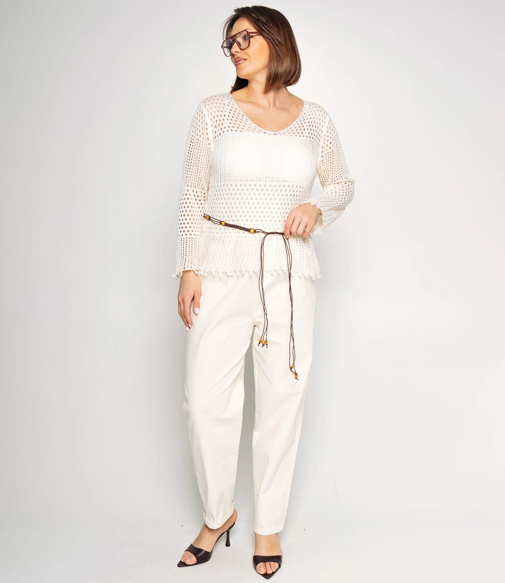 Лонгслив+топ #КТ2987, кремовый