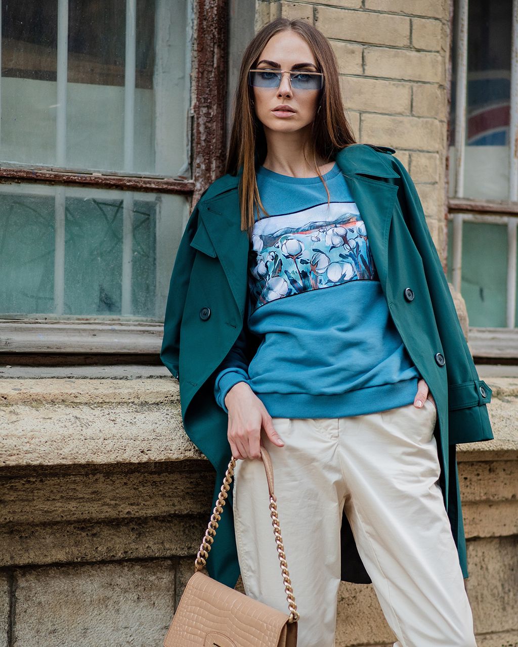 Свитшот с горизонтальной вставкой SPP002 - Sahar art lab фото 6