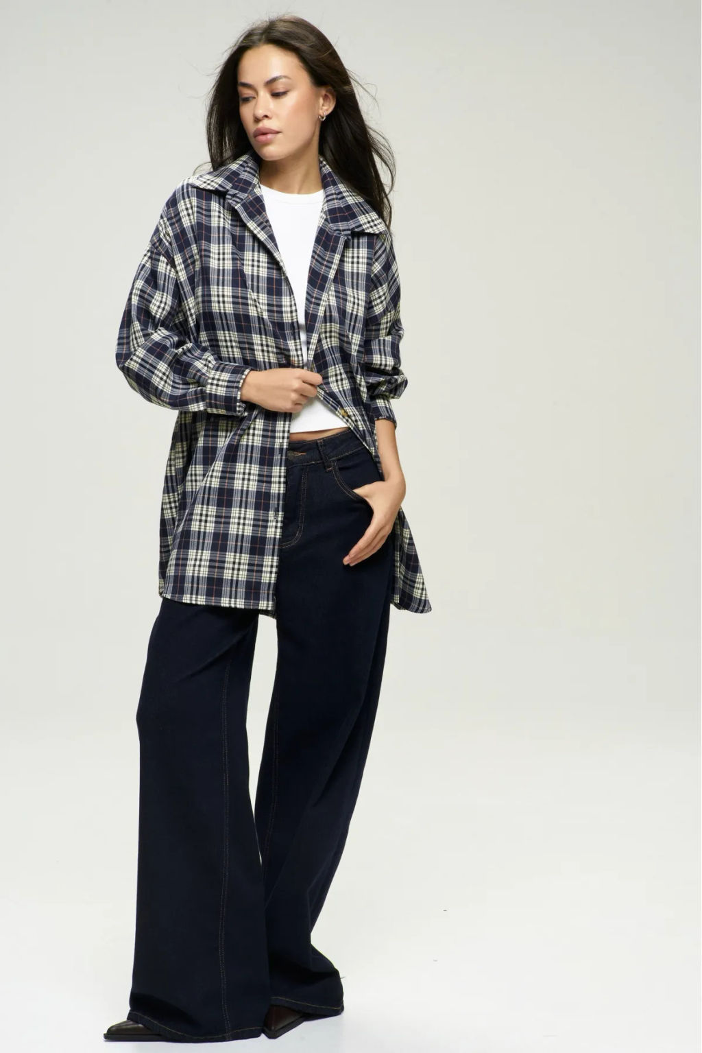 Рубашка в клетку Dark Blue - Erist store фото 3