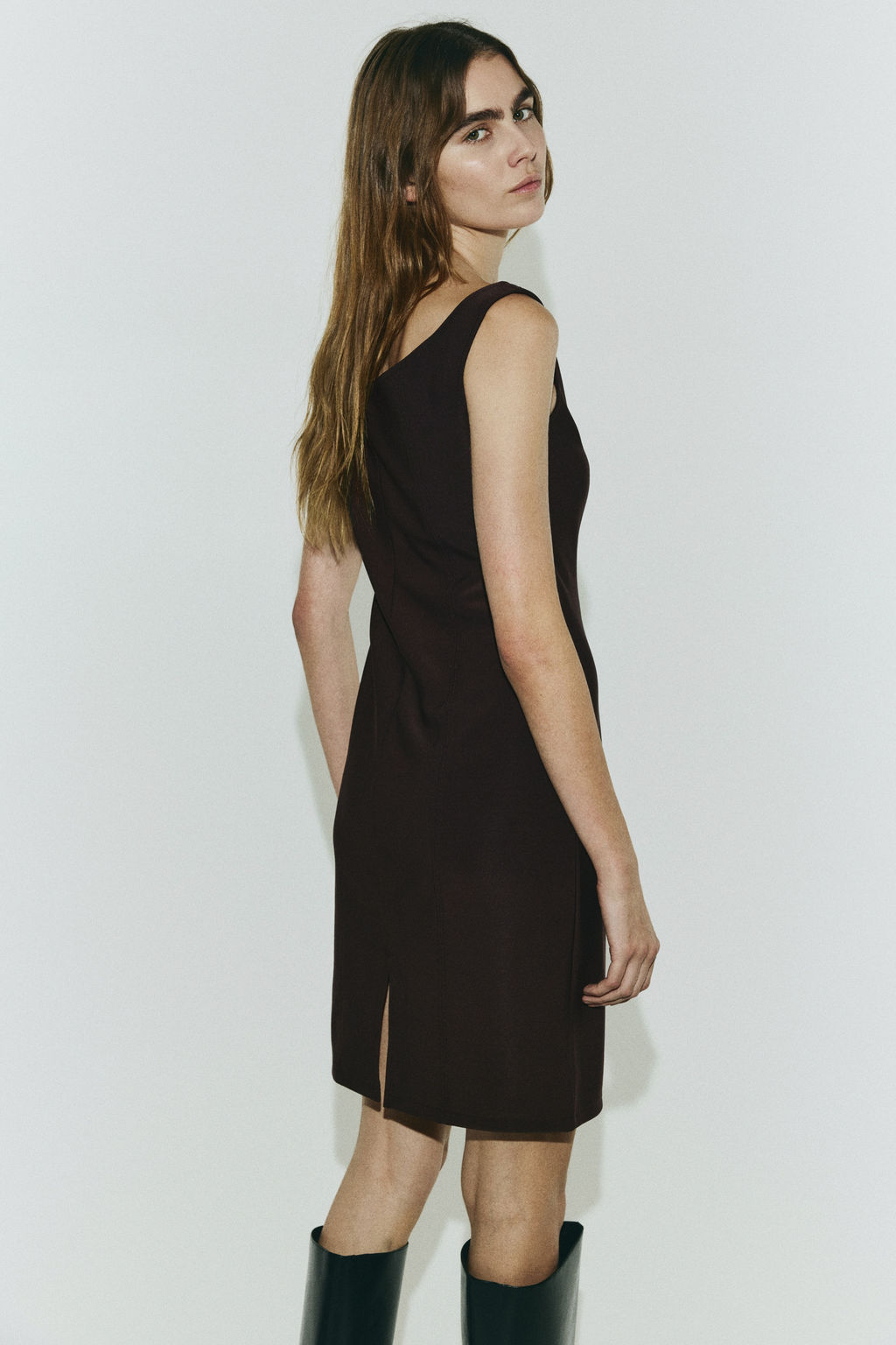 Vestido de punto off-the-shoulder - H&m фото 4