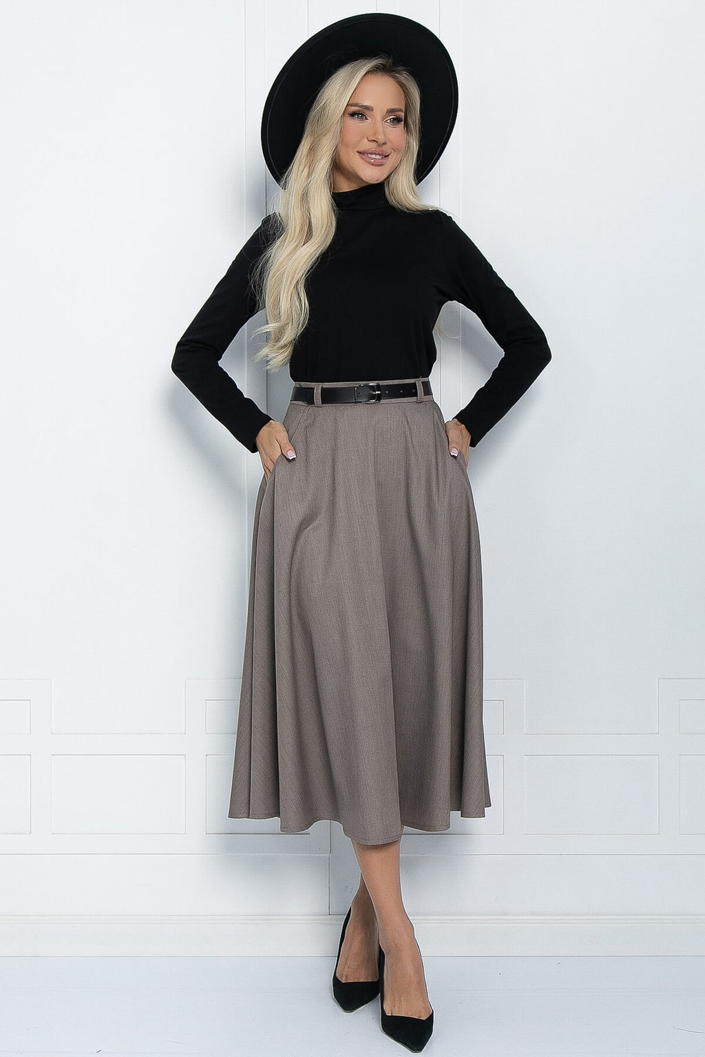 Юбка Уверенная грация (светло-коричневая) Ю11477 - Lt collection фото 4