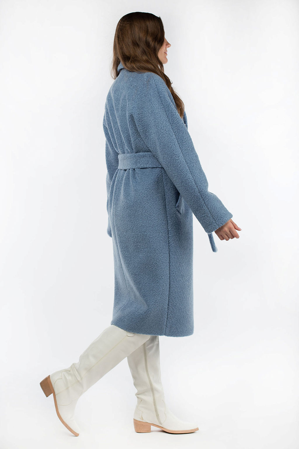 01-09224 Пальто женское демисезонное (пояс) - El podio фото 3