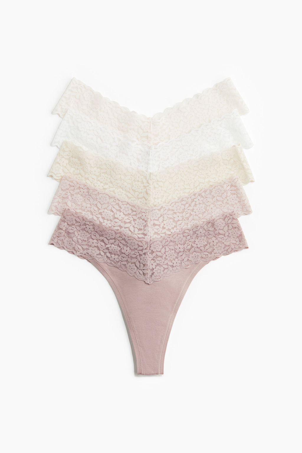 Pack 5 bragas thong de encaje - H&m фото 2