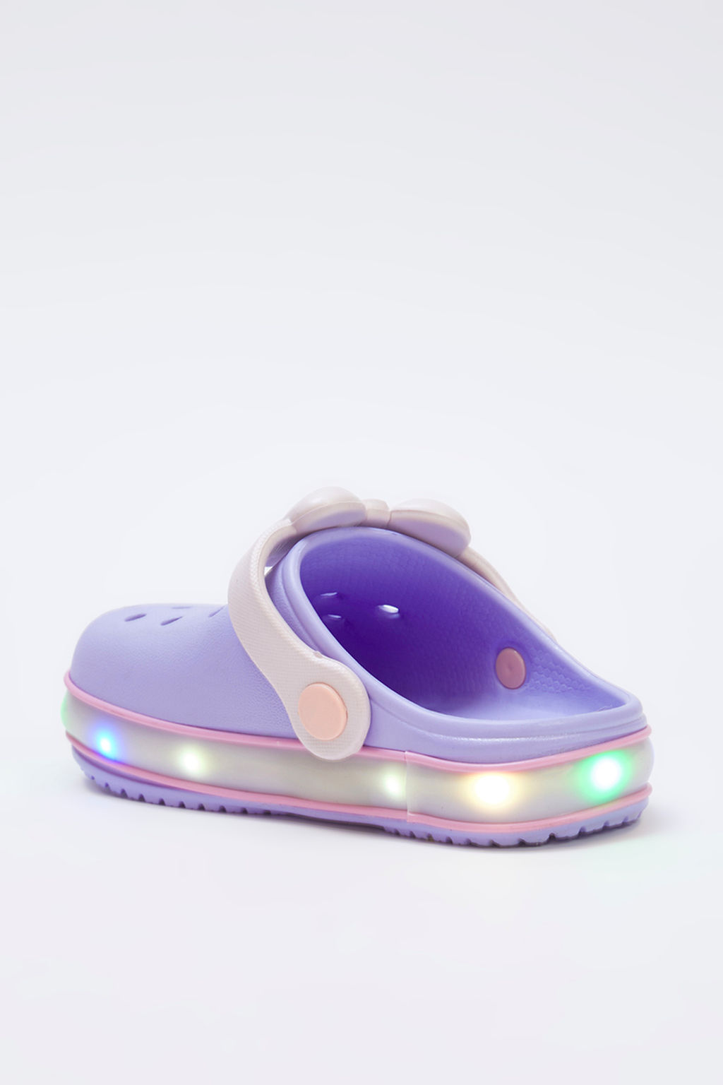 Lila Is?kl? Fiyonklu Detayl? Hafif Taban Kucuk K?z Cocuk Kids Eva Sandalet Terlik TAKSS25SD00045