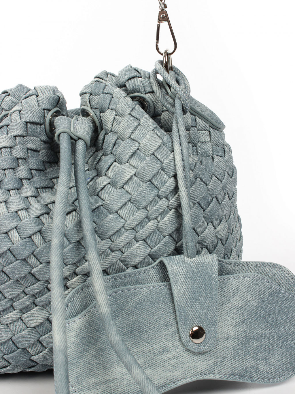 LACCOMA сумка СУ038-винтаж синий эко кожа хлопок  фото 3