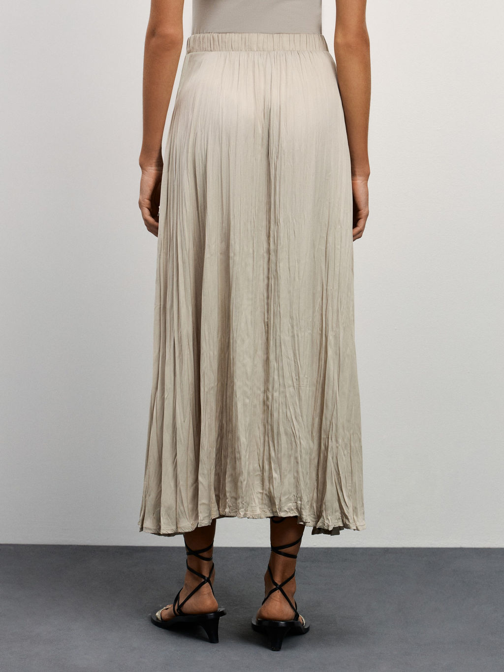 Плиссированная юбка макси / Zarina  фото 5