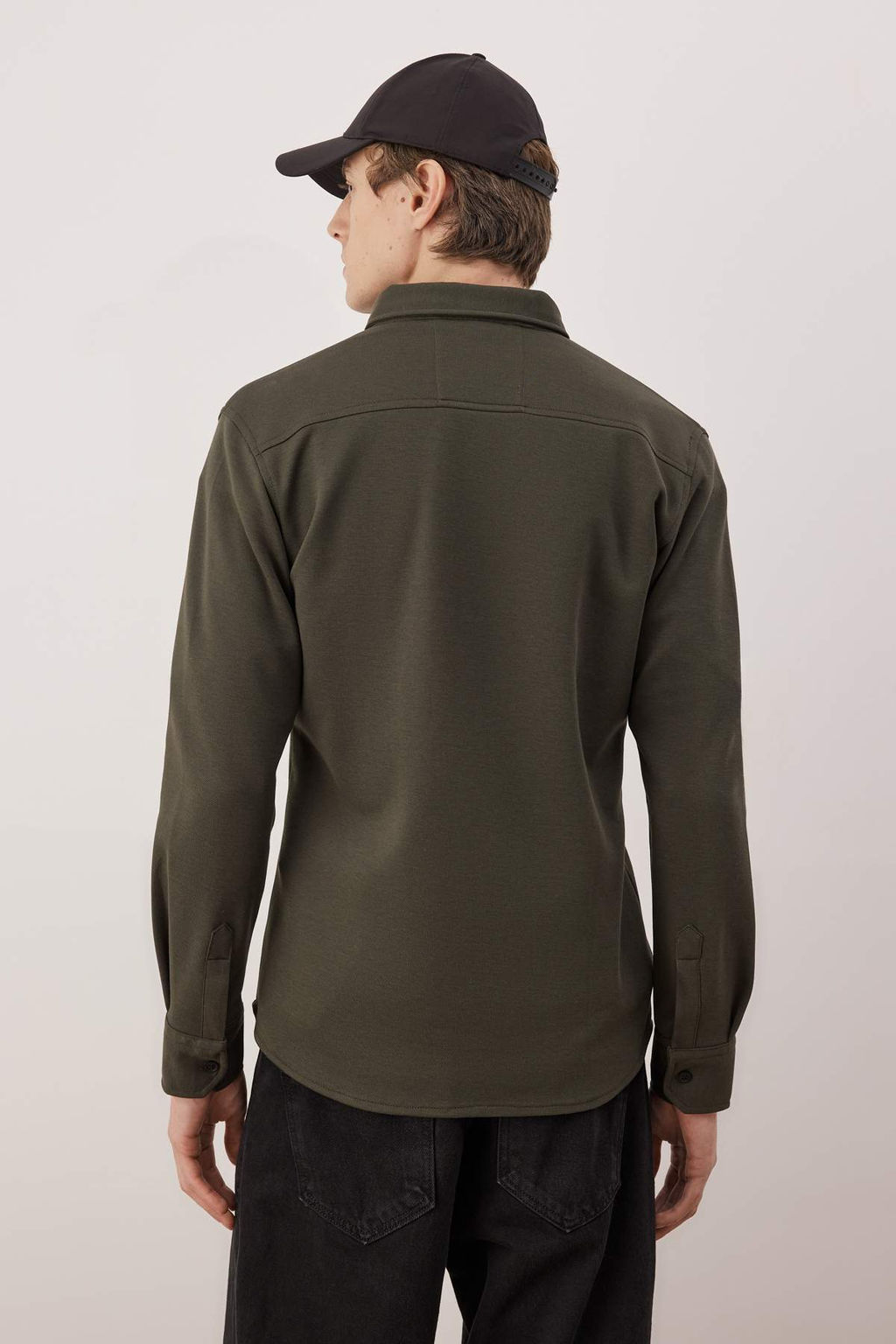 Antrasit Regular Fit Dokulu Erkek Gomlek TMNAW26GO00023 - Trendyolmilla фото 11