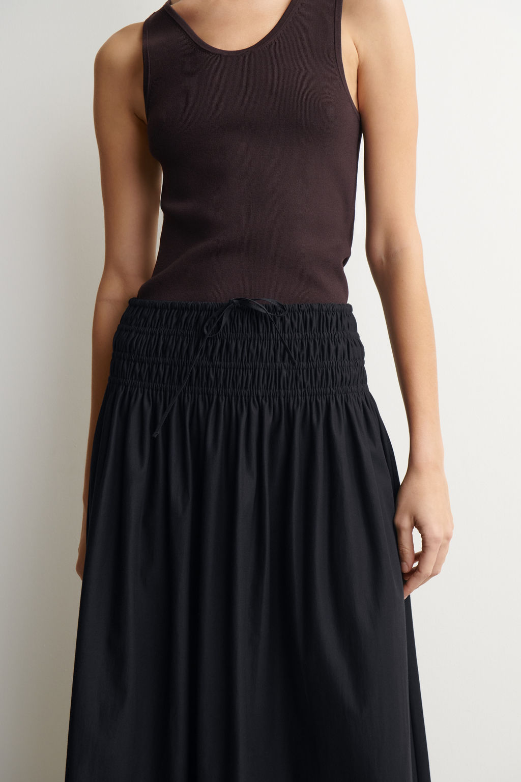 RUCHED-WAIST MIDI SKIRT - H&m фото 4
