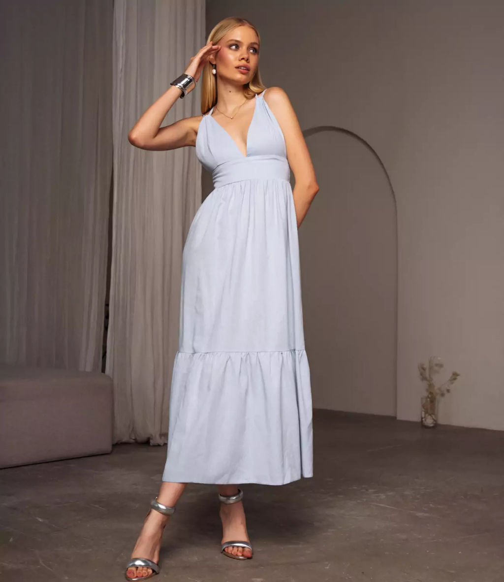 Сарафан #БШ2572, голубой