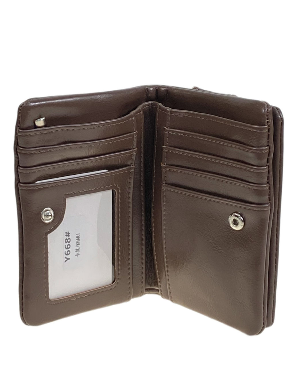 Женское портмоне из искусственной кожи, цвет хаки - Greta фото 2