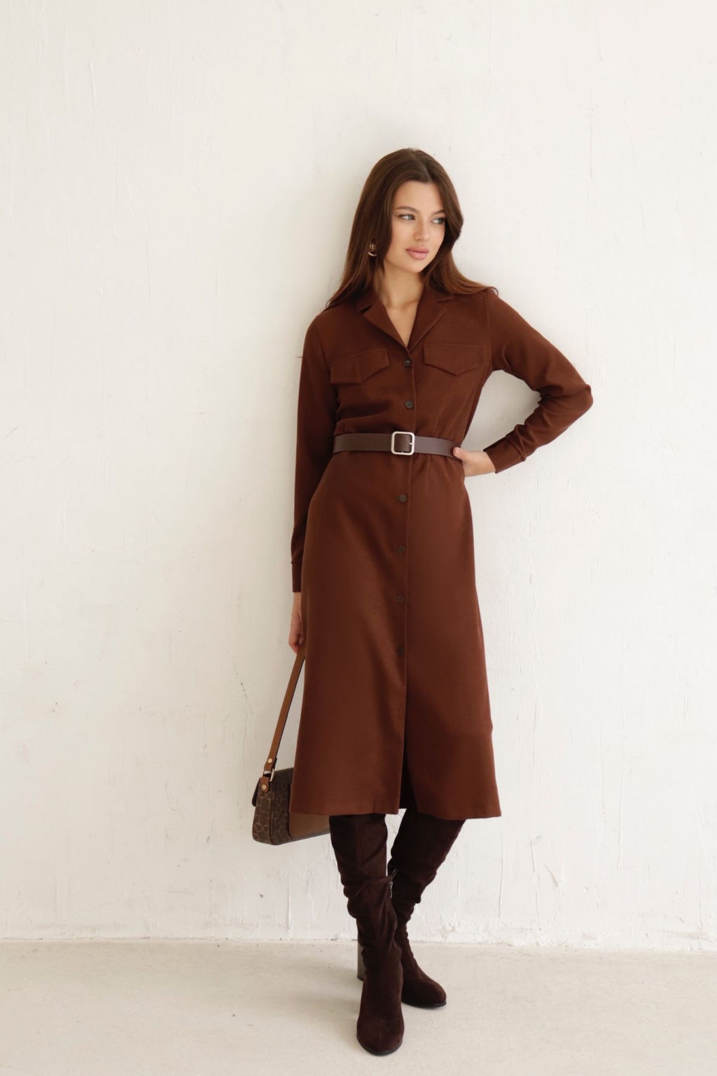 Платье-рубашка с английским воротником - Martichelli фото 189