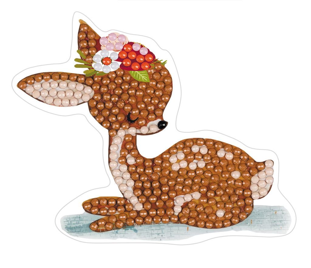 Кристальная (алмазная) мозаика ФРЕЯ ALVN-304 наклейки Оленята 10 х 9 см