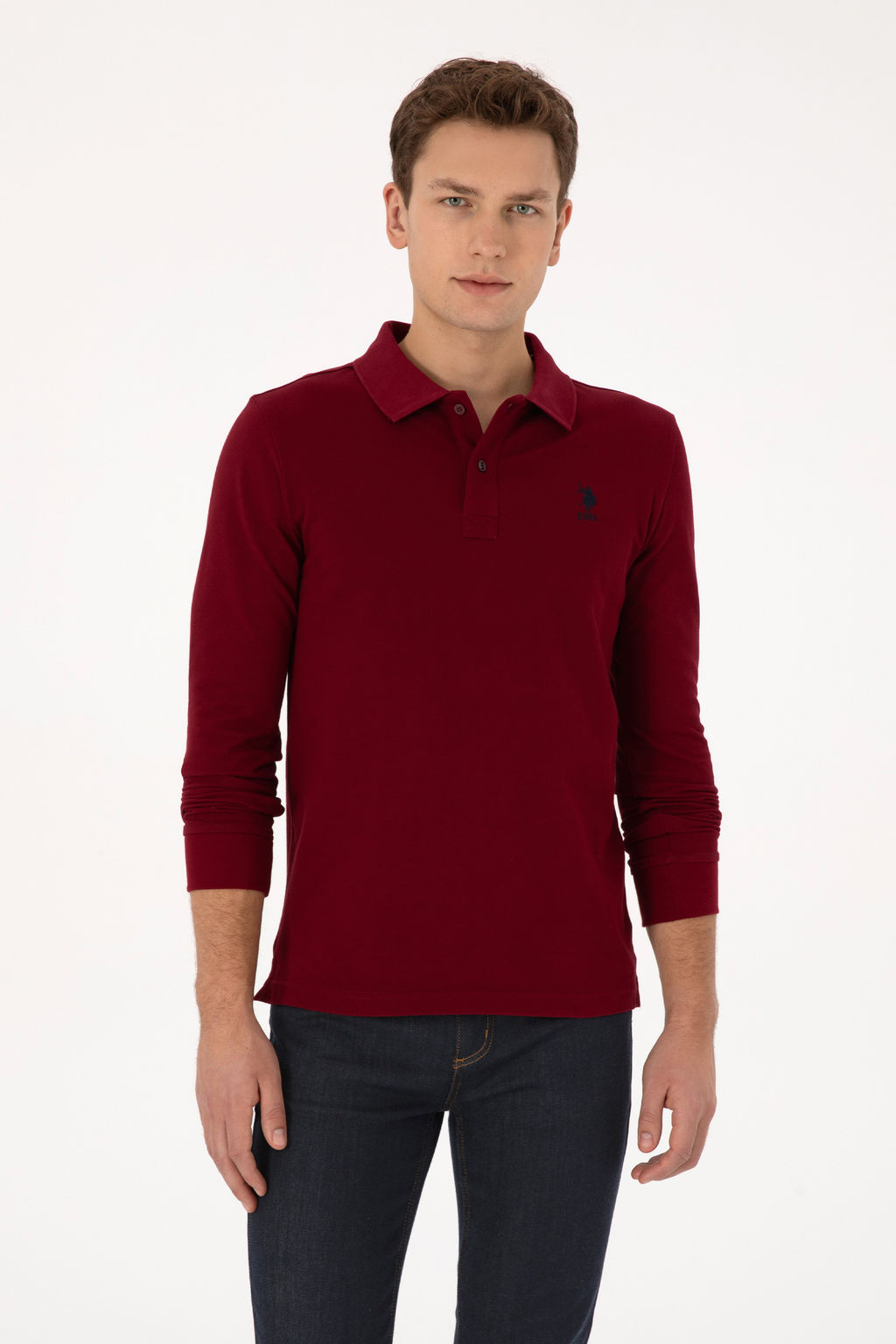 Erkek Bordo Basic Sweatshirt - U.s. polo assn фото 8