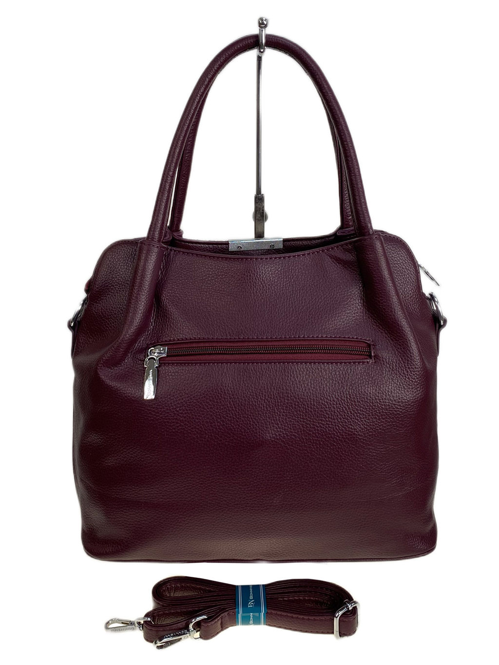 Женская сумка из искусственной кожи и натуральной замши, цвет бордовый - Greta фото 2